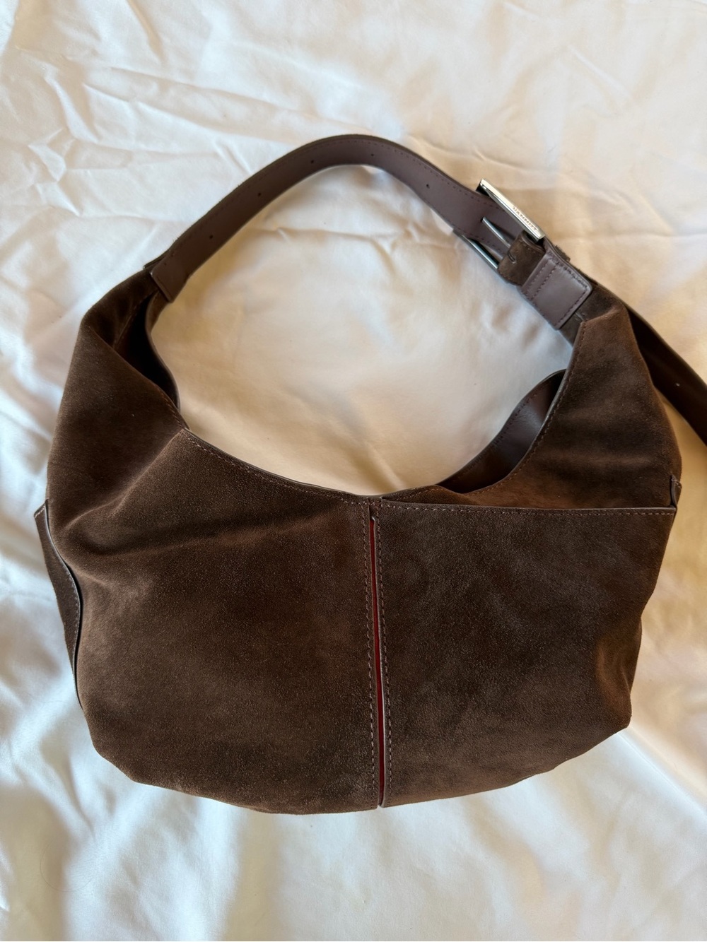 HAMMITT Brown Suede Tom Med Shoulder Bag